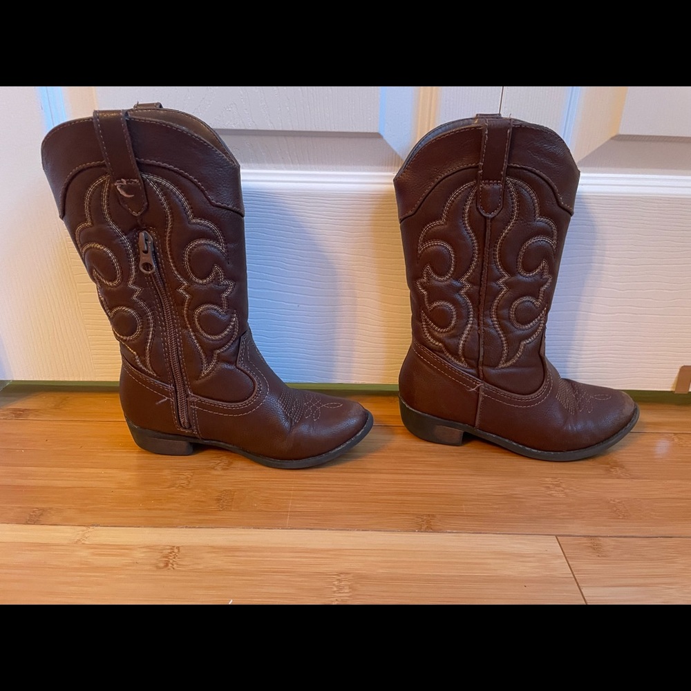 Girls cowboy cowgirl boots Cat & Jack sz13